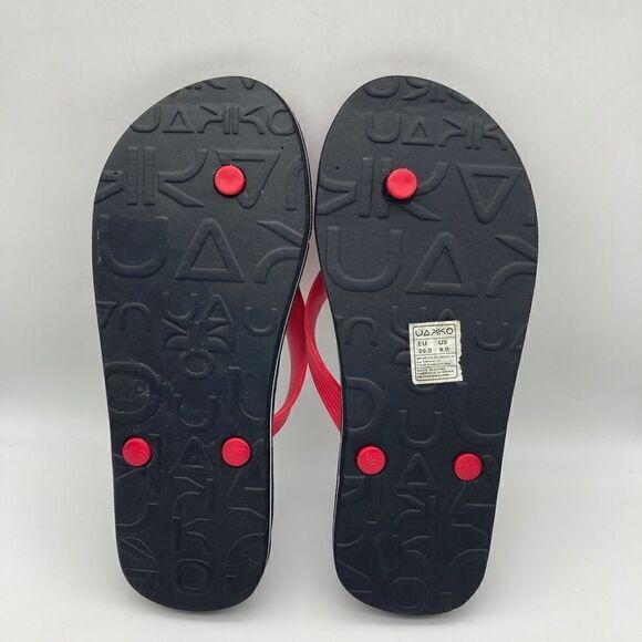 UAKKO Tropical Print Unisex Flip Flops Size EU 39/US 9 - Picture 6 of 7